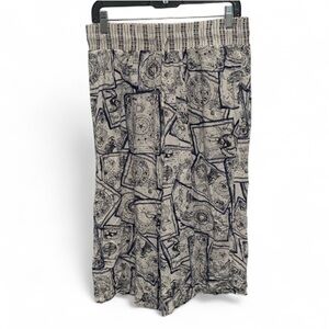 Refinery 29 Zodiac Print Cropped Wide Leg Pants Size Medium